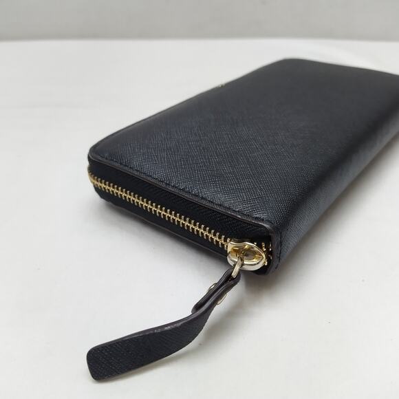 Kate Spade New York Black Leather Zip Around Credit Card Wallet - $178 - Picture 6 of 16